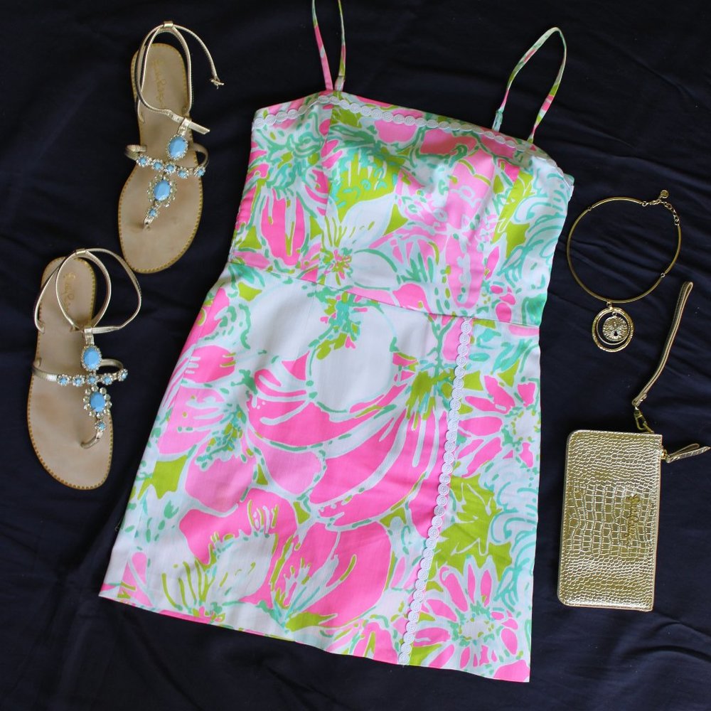 lilly pulitzer jesse Romper playsuit Jump suit jumper Don't Give a cluck crochet - Picture 2 of 8